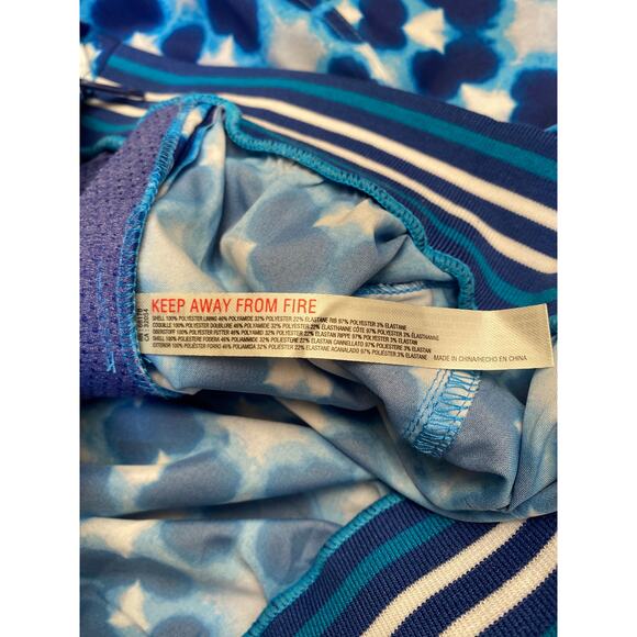 NWT Free People FP Movement Top Seed Printed Tennis Jacket MEDIUM Blue Pockets - Picture 6 of 8